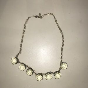 Silver circle necklace